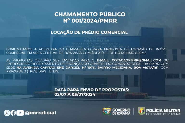 AVISO Nº 001/2024/PMRR – PROCURA DE IMÓVEL